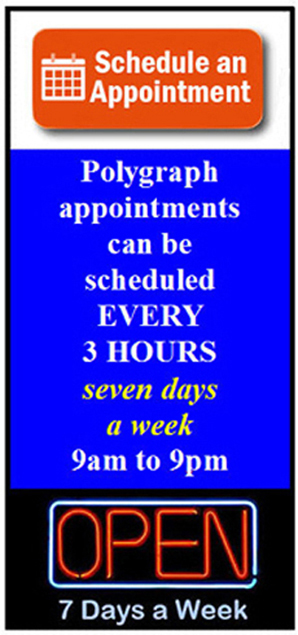 polygraph examination Fairfield CA